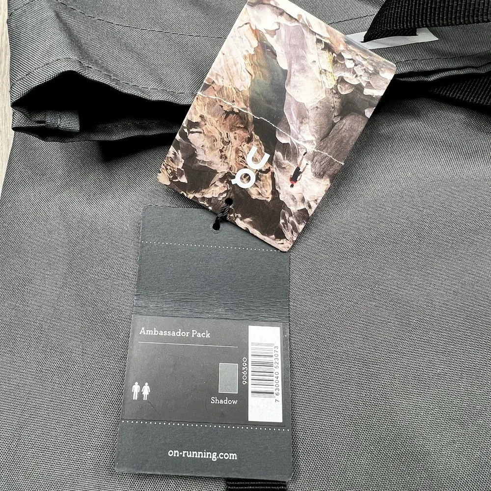 On Cloud Ambassador Backpack Tote Running Bag Unisex Shadow NWT